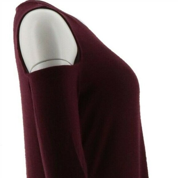 WOMEN'S SIZE M  Brushed Hacci Cold Shoulder Dress - Picture 4 of 6